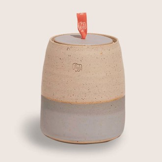 Hunde Leckerli Dose Keramik grau Kunsthandwerk