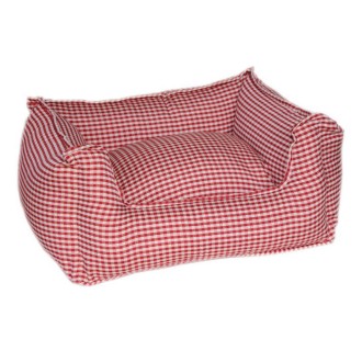 Hundebett Vichy rot 60 x 50 cm
