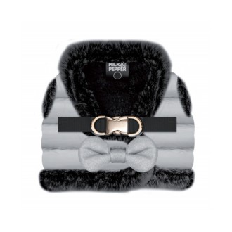 Milk & Pepper Hundegeschirr OLGA mit Schleife & Kunstfell