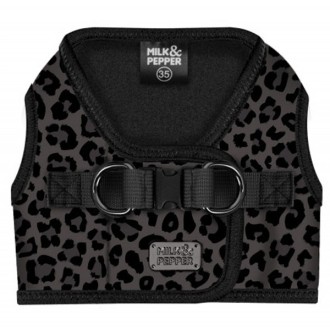 Milk & Pepper Hundegeschirr Tanzania Leo-Design Leopard grau