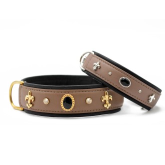 Hundehalsband Landlord taupe, Längen 35 - 70 cm