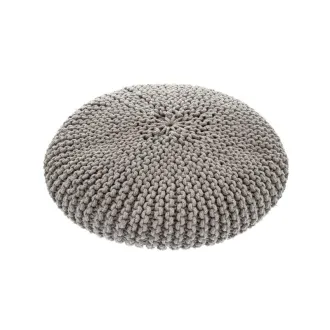 Hundekissen Macramé Pouf grau