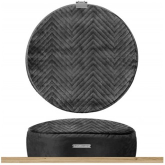 Rundes Hundekissen Saint Germain Anthrazit 80 cm