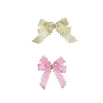 Hundeschleife Dany in rosa & weiss