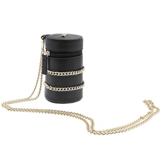 Exklusiver Kotbeutel-Spender DangeRouge black mit goldener Kette