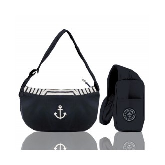 Maritime Hundetasche NOLAN navy mit Anker