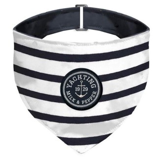 Milk & Pepper maritimes Hundehalstuch GURVAN YACHTING navy