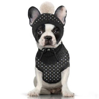 Zauberhafte Strick-Hundemütze Kawaii von Milk & Pepper