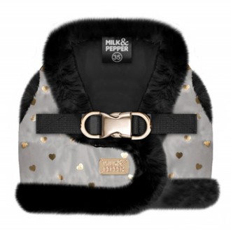 Milk & Pepper Hundegeschirr Hikari mit Kunstfell & Herzchen