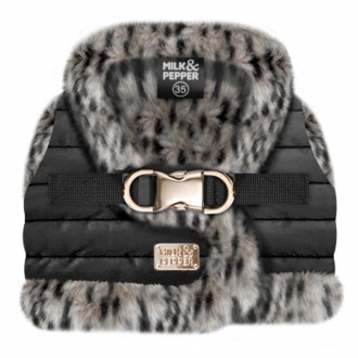 Milk & Pepper Hundegeschirr Kamala mit Panther-Plüsch Gr. 41