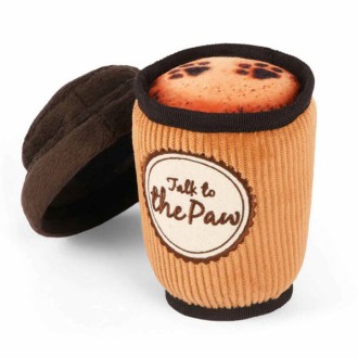 Robustes Hundespielzeug Coffee to Go mit abnehmbaren Deckel