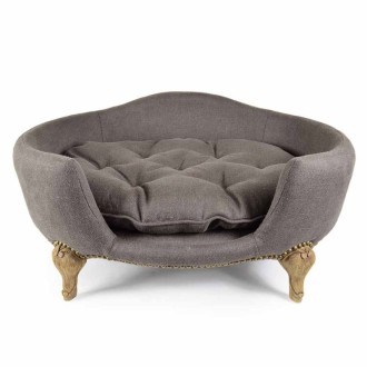 Rococo-Hundesofa Antoinette Anthrazite
