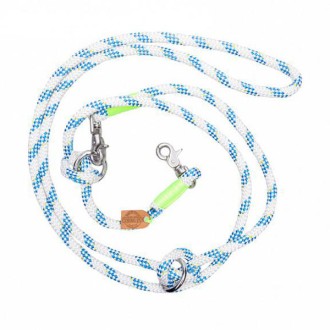 Tauwerk Hundeleine blau-weiss City