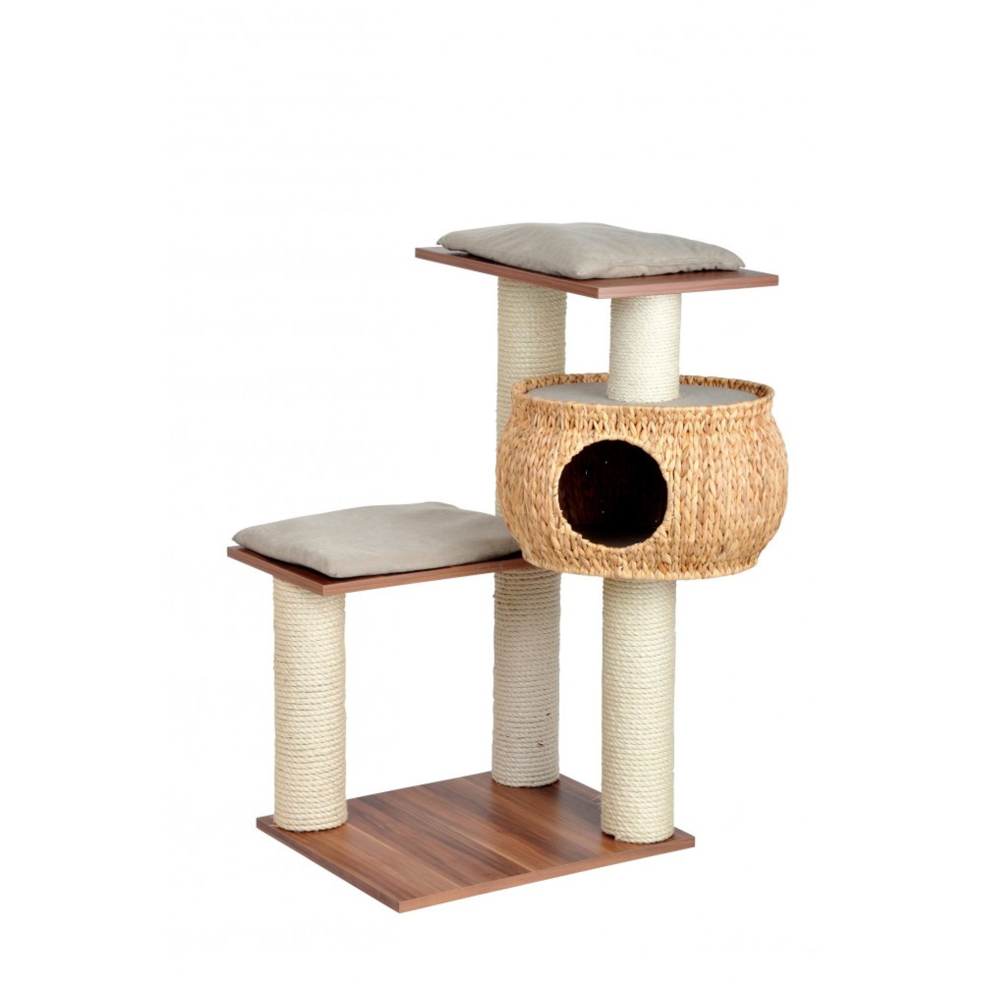 Kletterparadies für Katzen Cosy mit Schlafhöhle, 101 cm, Wasserhyazinthe