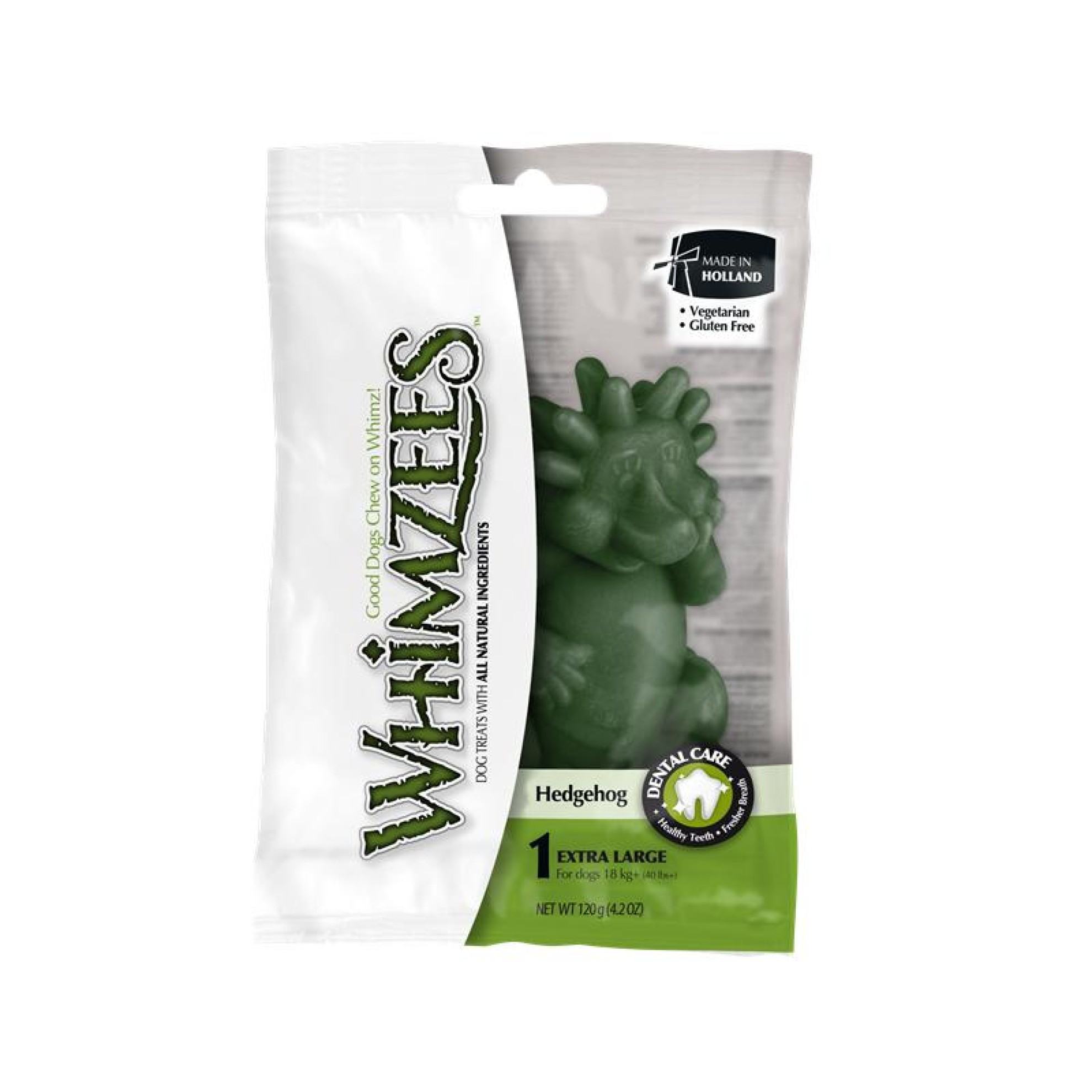 Whimzees Igel Größe XL, Whimzees Zahnpflege Snack Hund
