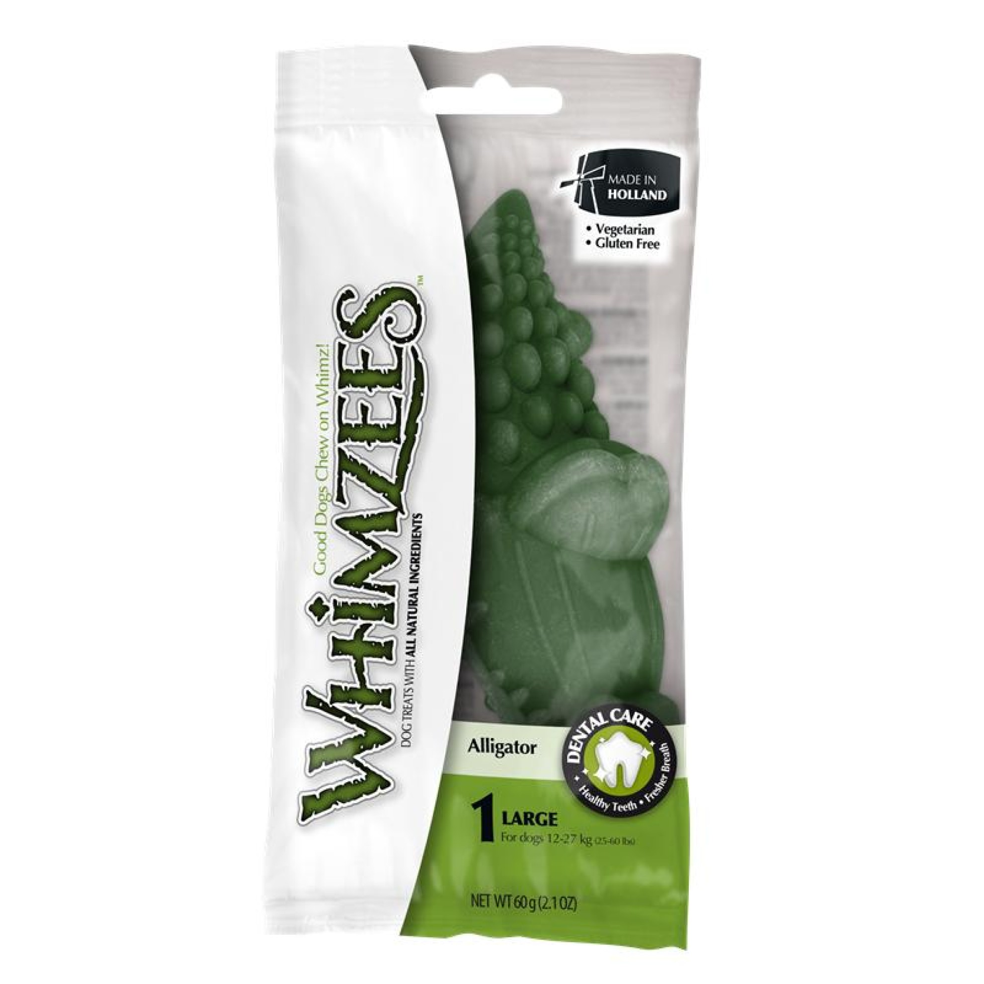 Whimzees Krokodil Größe L, Whimzees Zahnpflege Snack Hund