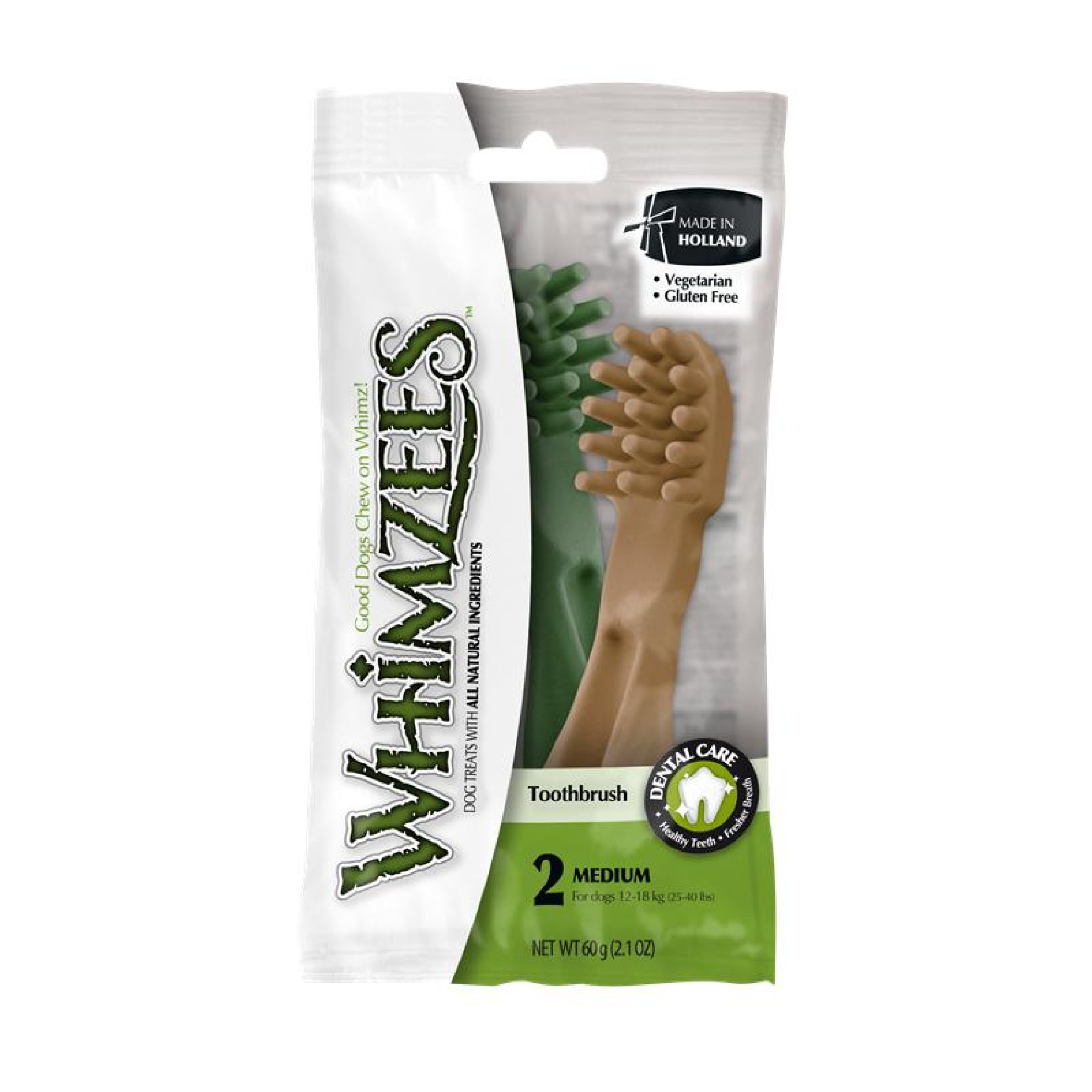 Whimzees Zahnbürste Grösse M, Whimzees Zahnpflege Snack Hund